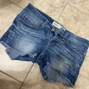 Denim low rise shorts